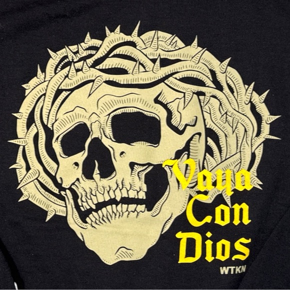 Champion Black and Yellow Skull Graphic Tee - Picture 1 of 6